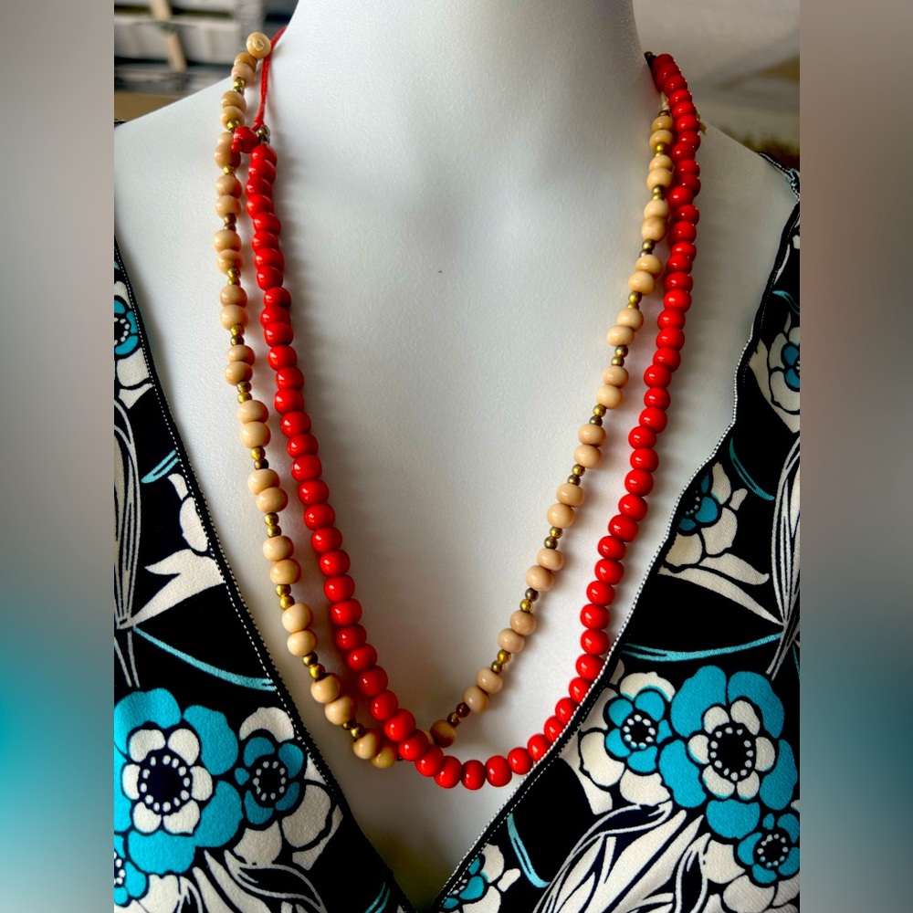 Tagua by Soraya Cedeno red necklace